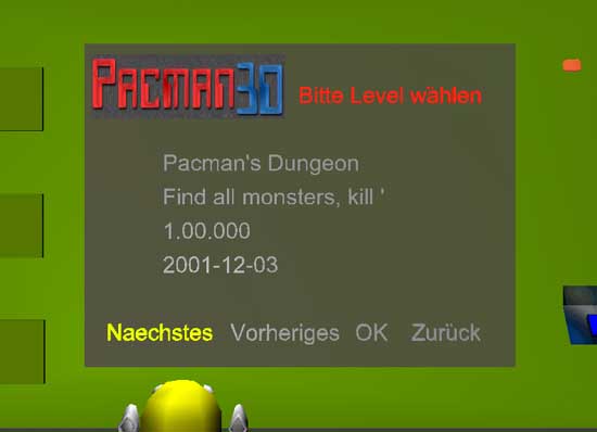 Die Levelauswahl im Intro