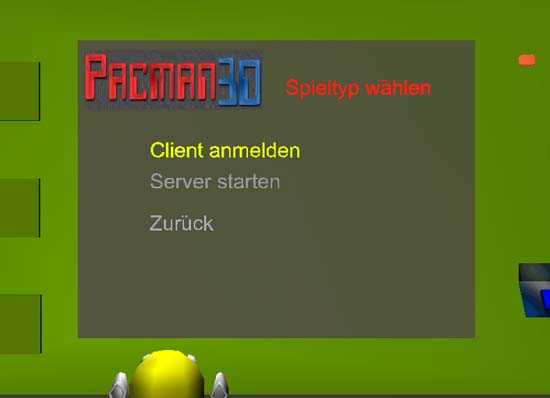 Server oder Client - Auswahl im Intro